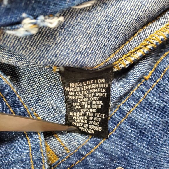 Pink Cattelac Womens Denim Button Up Blue Jean Jacket Sz M Long Sleeve Cotton - Picture 8 of 9